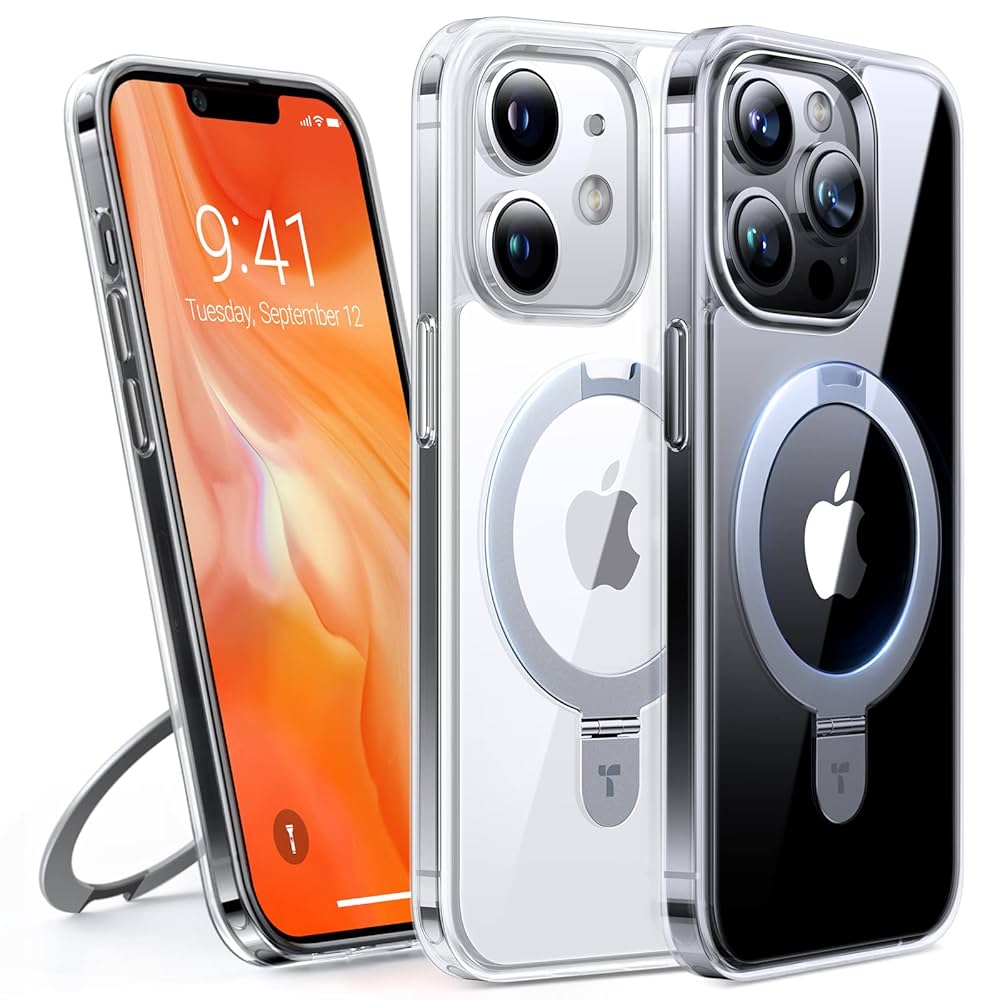 iPhone - iPhone 12 pro シルバー 128 GB  TORRASカバー付 Amazon.com: TORRAS Magnetic UPRO Ostand Case for iPhone 12